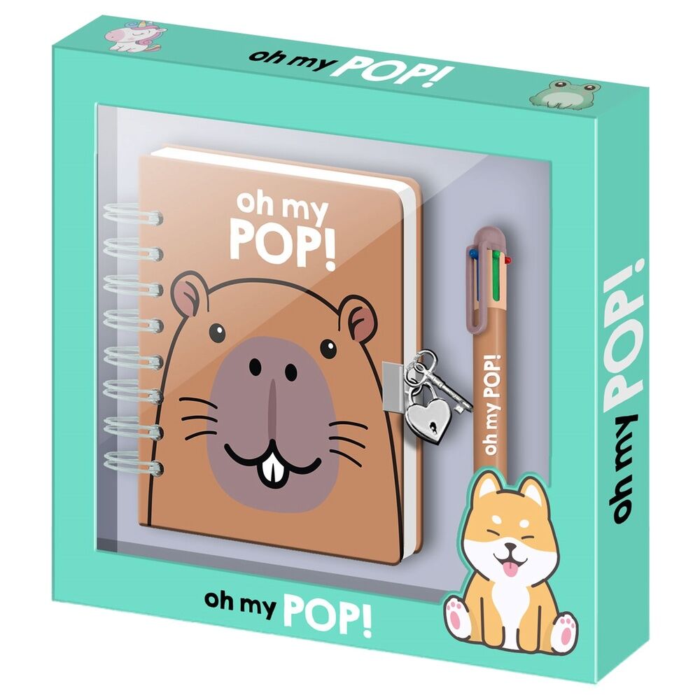 Imagen 1 - Diario + Boligrafo Capibara Oh My Pop!