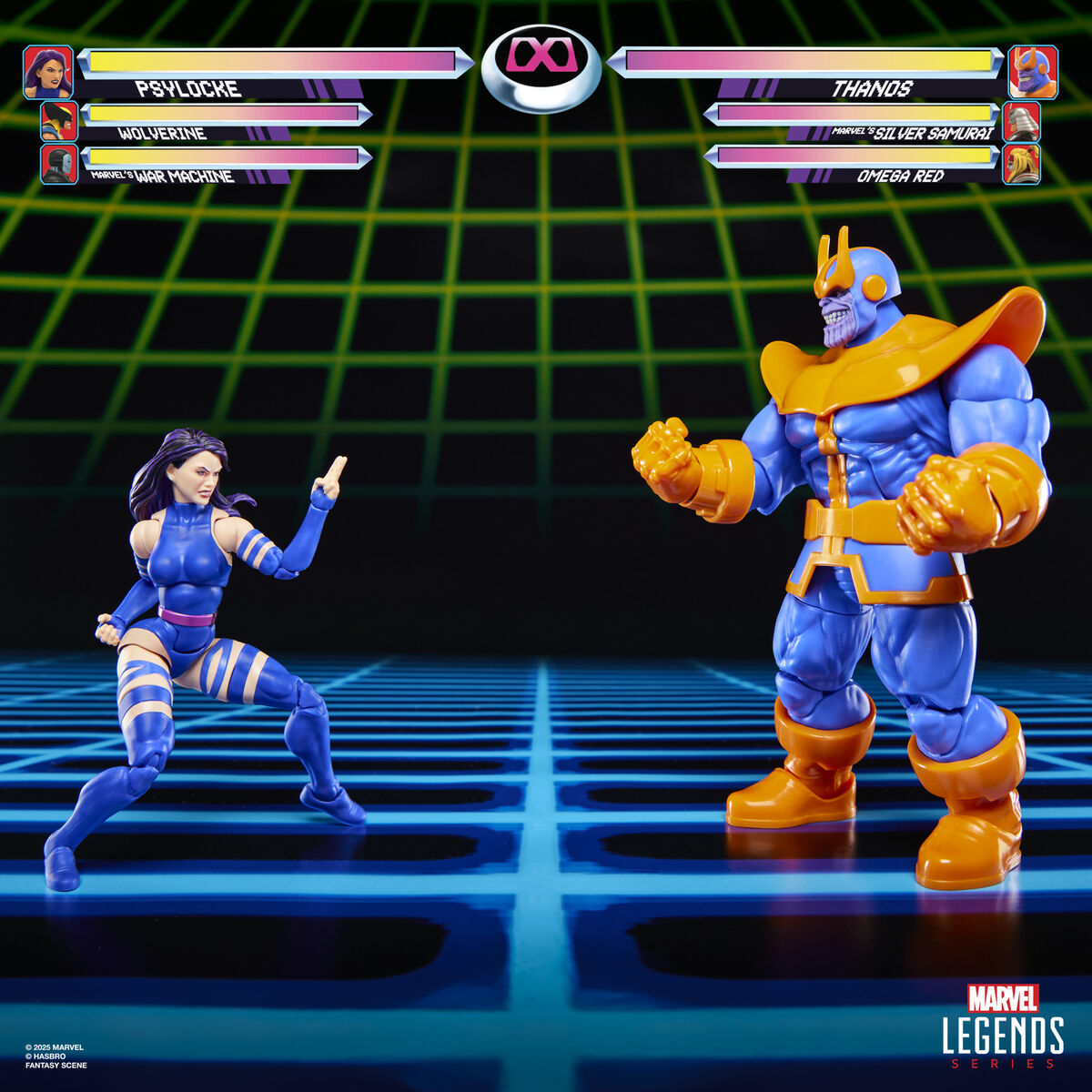Imagen 3 - Blister 2 Figuras Psylocke Vs Thanos Gameverse Marvel Legends 15Cm