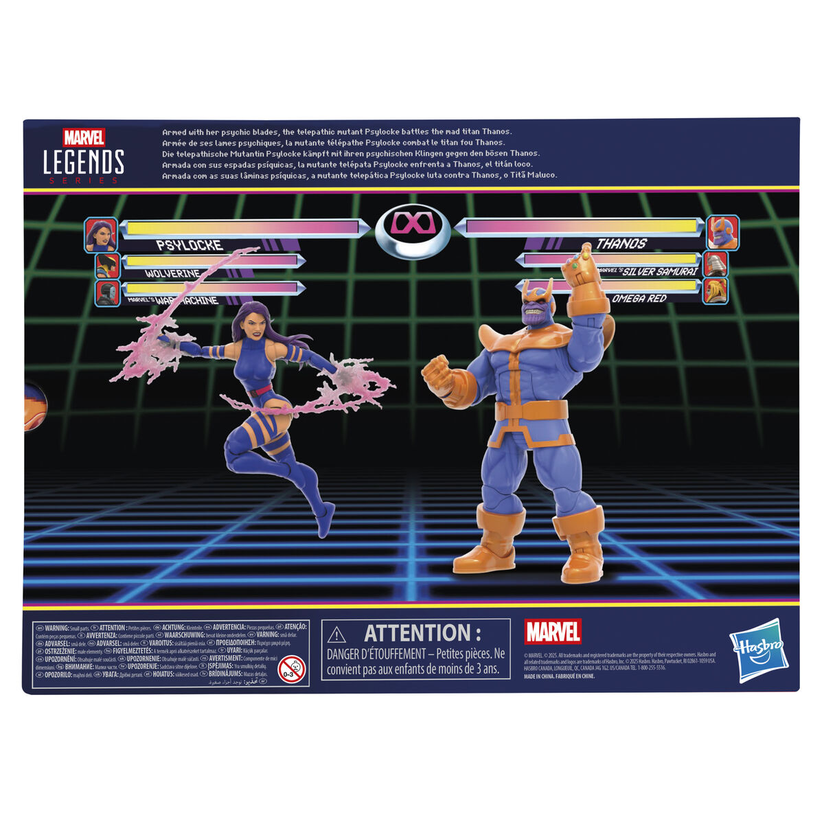 Imagen 11 - Blister 2 Figuras Psylocke Vs Thanos Gameverse Marvel Legends 15Cm