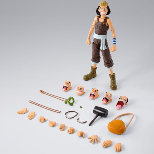 Imagen 2 - Figura S.h. Figuarts Usopp Romance Dawn One Piece 14Cm