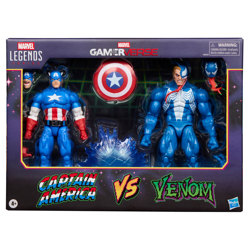 Imagen 1 - Blister 2 Figuras Capitan America & Venom Gameverse Marvel Legends Series 15Cm