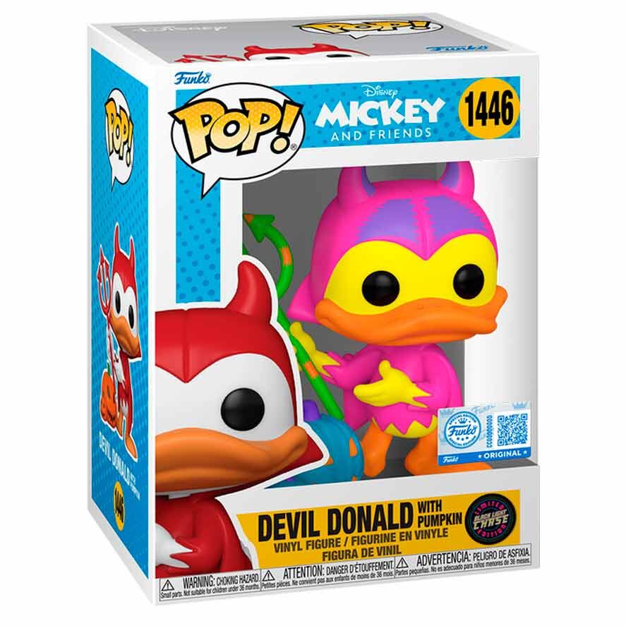Imagen 2 - Figura Pop Disney Mickey And Friends Devil Donald With Pumpkin Chase Exclusive