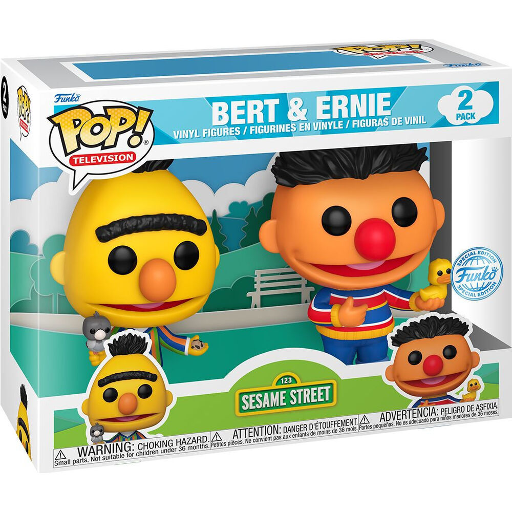 Imagen 2 - Blister 2 Figuras Pop Barrio Sesamo Epi Y Blas Exclusive