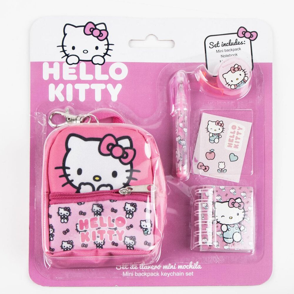 Imagen 1 - Set Papeleria Mini Mochila Hello Kitty