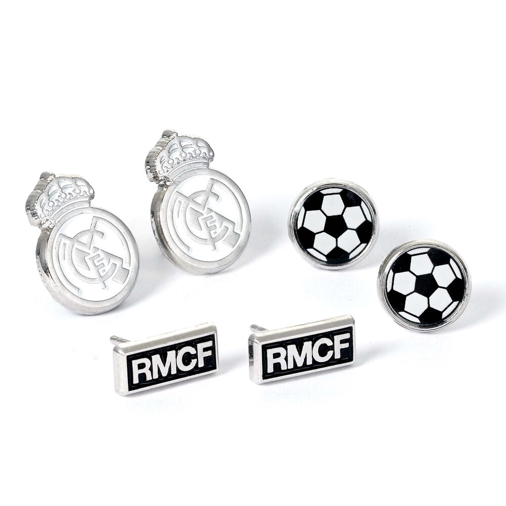 Imagen 2 - Set 3 Pares De Pendientes Real Madrid
