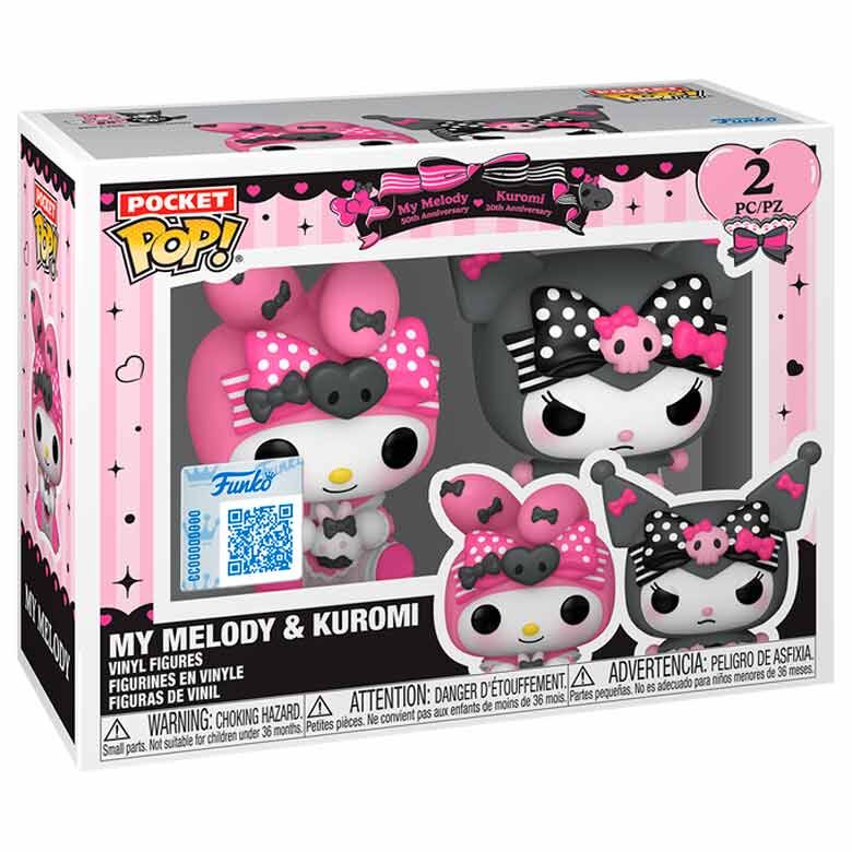 Imagen 2 - Blister 2 Figuras Pocket Pop My Melody & Kuromi Exclusive