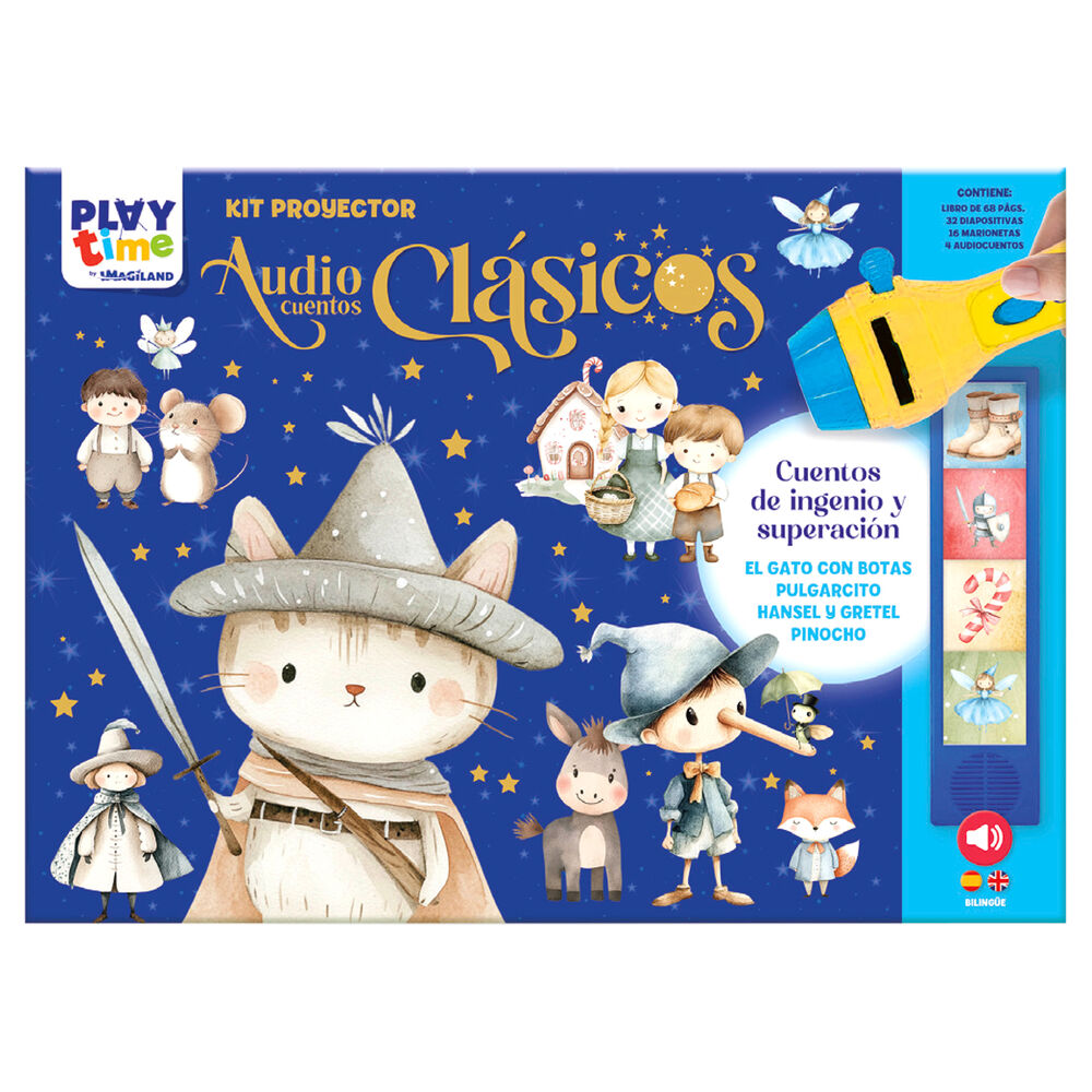 Imagen 1 - Kit Proyector Audiocuentos Clasicos Cuentos De Ingenio Y Superacion