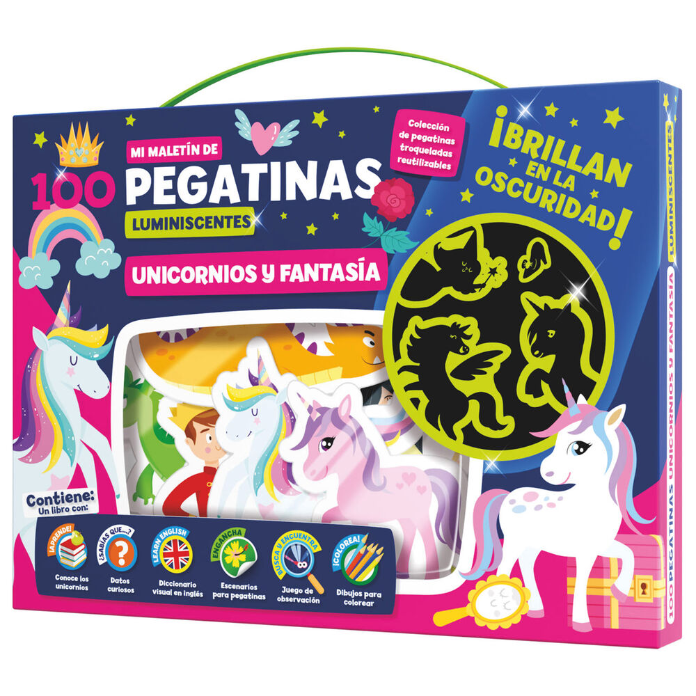 Imagen 1 - Maletin 100 Pegatinas Luminiscentes Fantasia