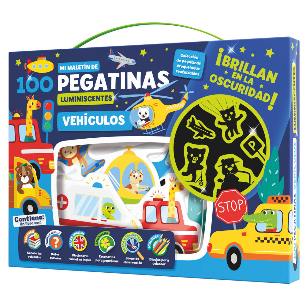Imagen 1 - Maletin 100 Pegatinas Luminiscentes Vehiculos