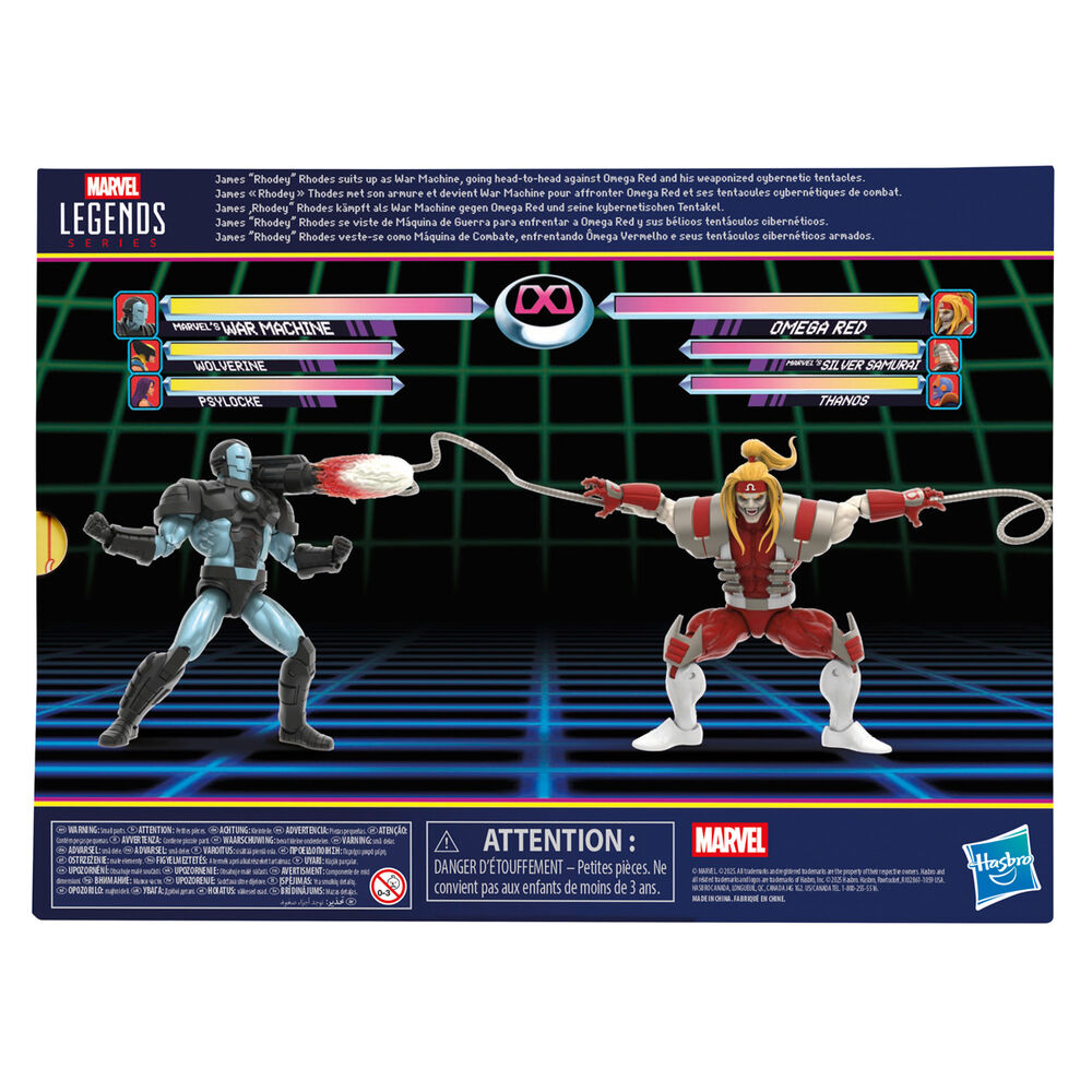 Imagen 3 - Blister 2 Figuras Marvel's War Machine Vs Marvel's Omega Red Gamerverse Marvel Legends Series 15Cm