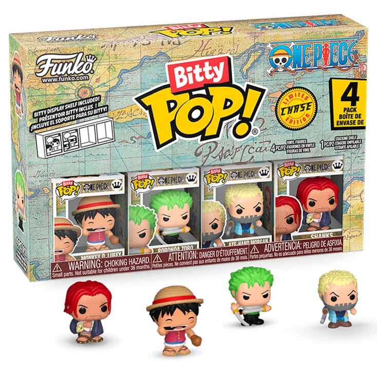 Imagen 1 - Blister 4 Figuras Bitty Pop One Piece Luffy