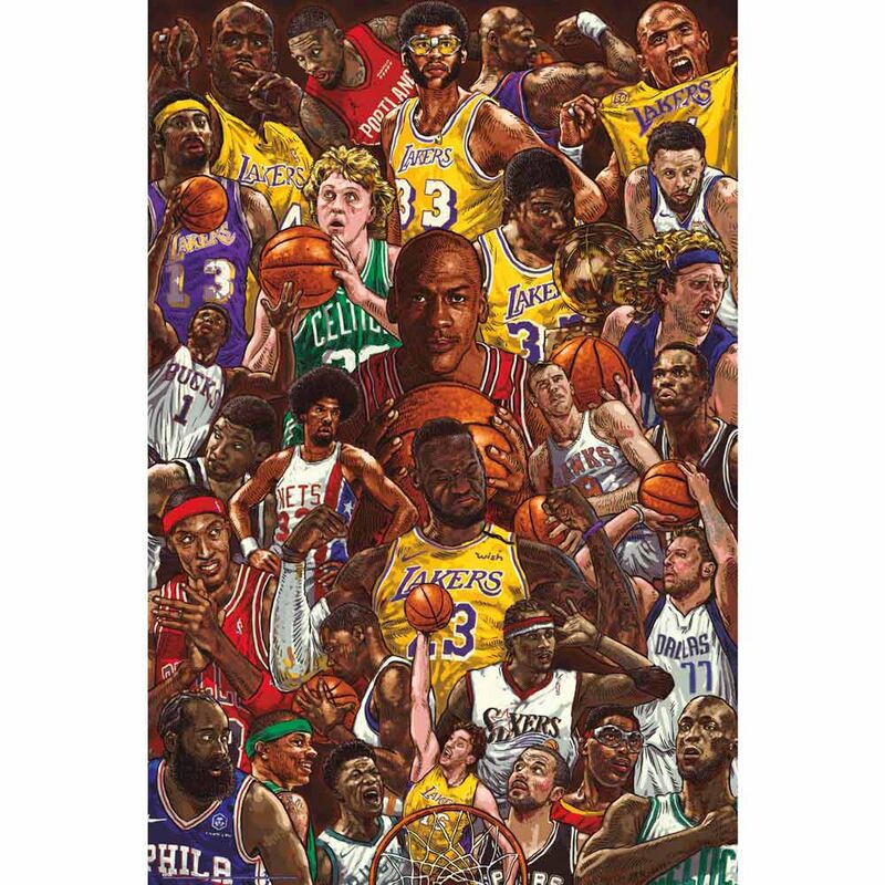 Imagen 1 - Poster Estrellas Del Baloncesto