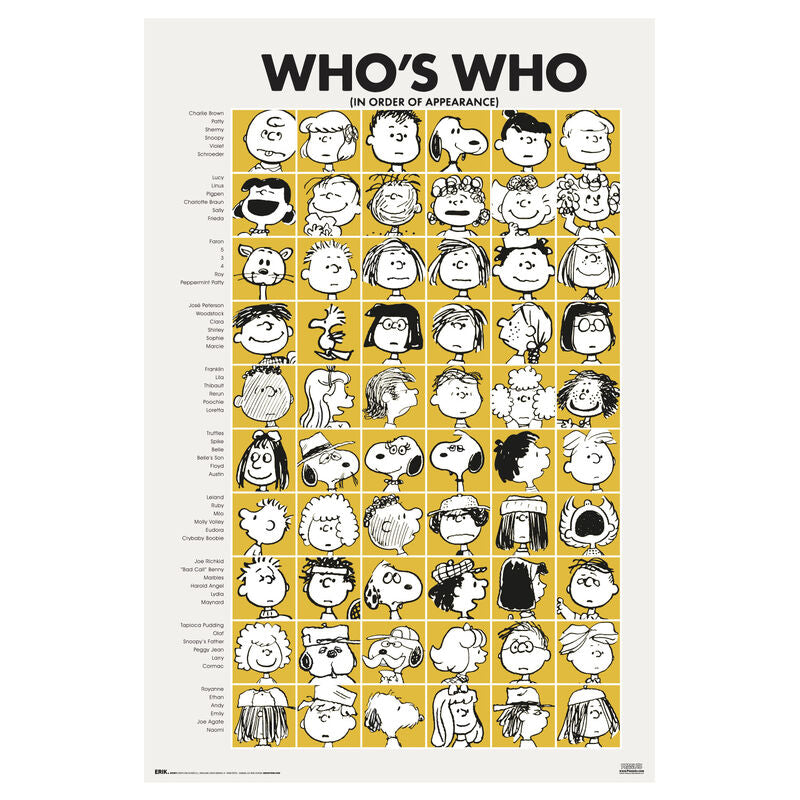 Imagen 1 - Poster Quien Es Quien Snoopy