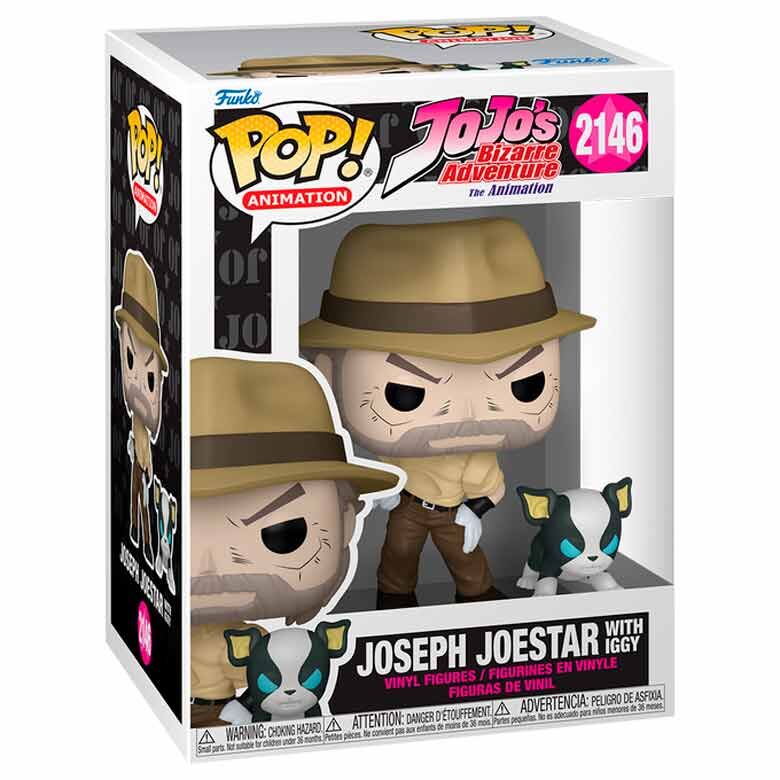 Imagen 1 - Figura Pop Jojo&#39;s Bizarre Adventure Joseph Joestar With Iggy