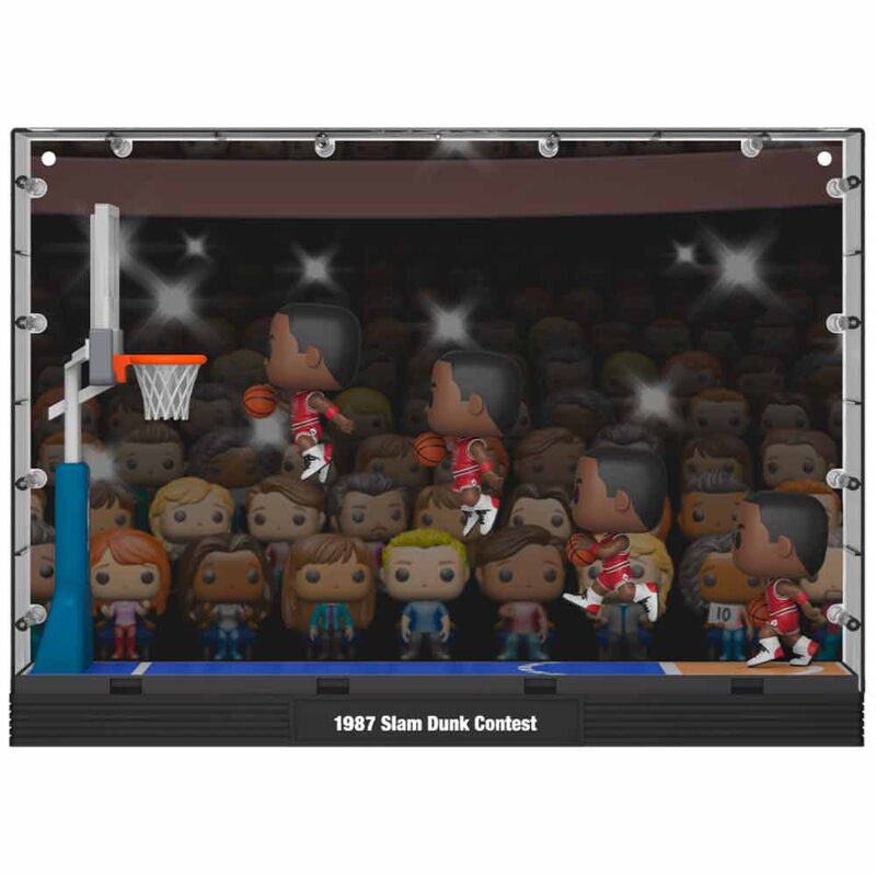 Imagen 2 - Figura Pop Moments Deluxe Chicago Bulls Michael Jordan 1987 Dunk Contest