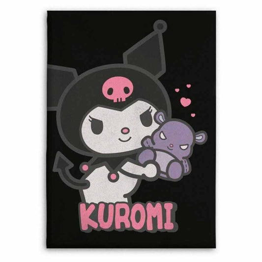 Imagen 1 - Manta Franela Kuromi Hello Kitty 110X150cm