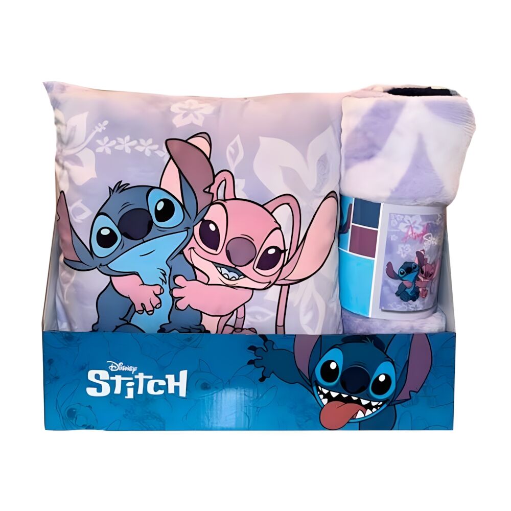 Imagen 1 - Set Manta Polar + Cojin Angel & Stitch Disney