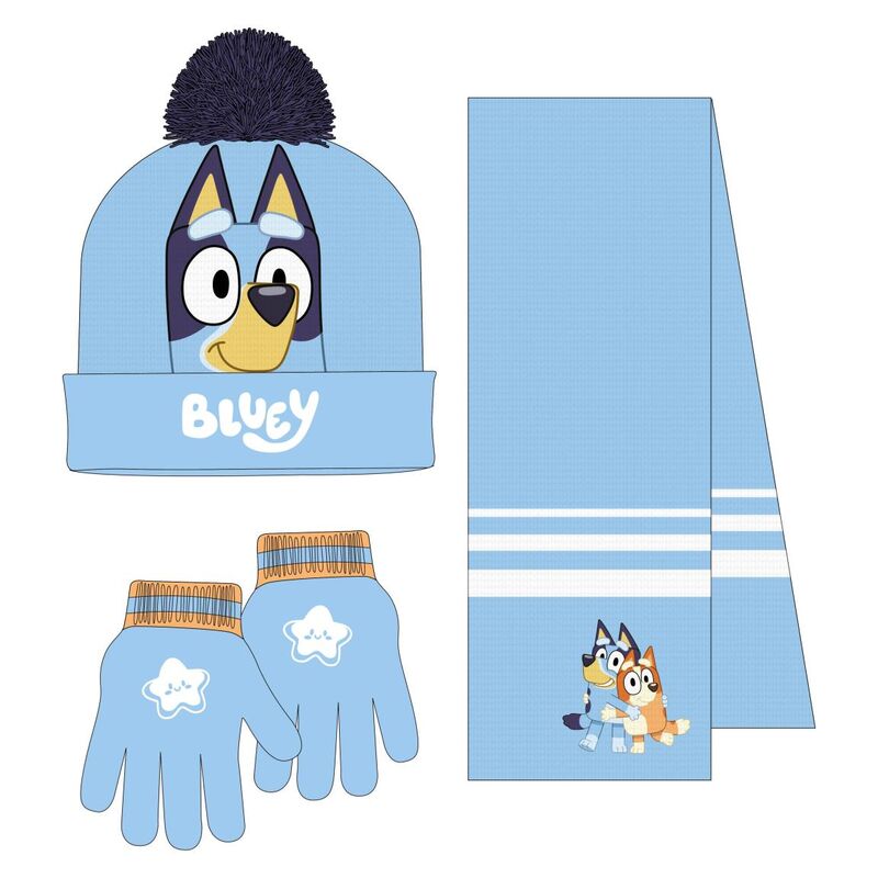 Imagen 1 - Conjunto Gorro Guantes Braga Cuello Bluey