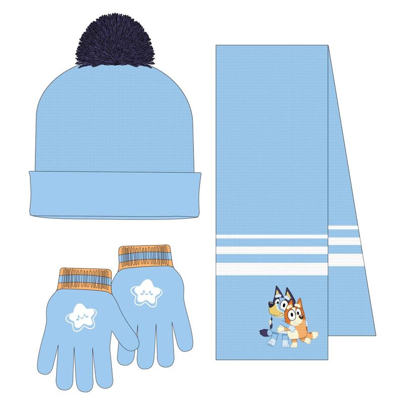Imagen 2 - Conjunto Gorro Guantes Braga Cuello Bluey