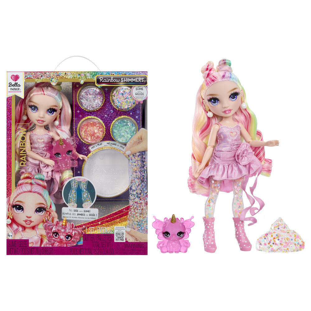 Imagen 1 - Muñeca Bella Feature Fantasy Rainbow Shimmers Rainbow High