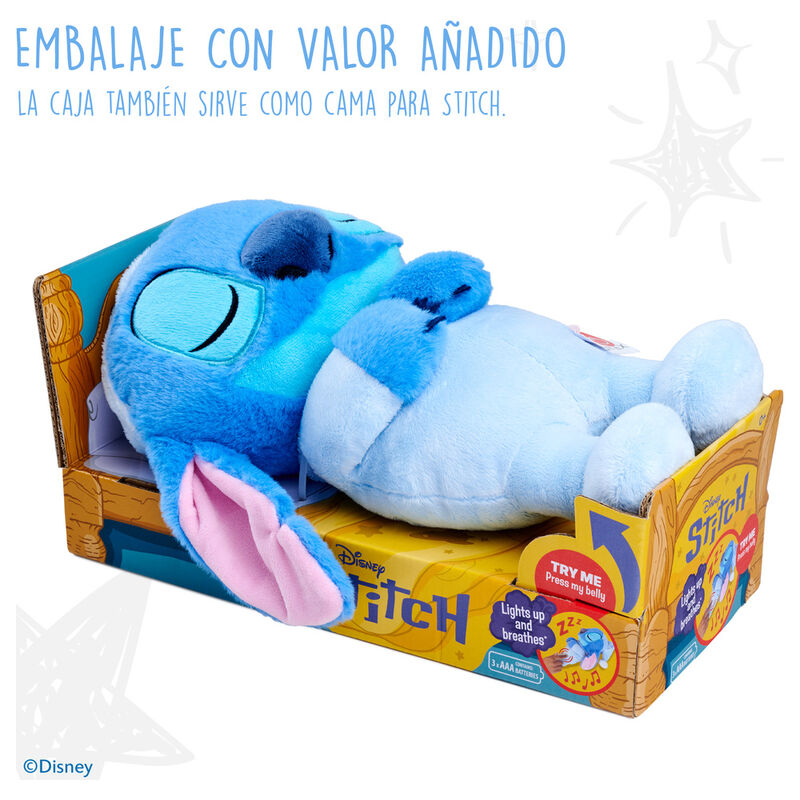 Imagen 8 - Peluche Stitch Dormilon Disney 31Cm Sonido