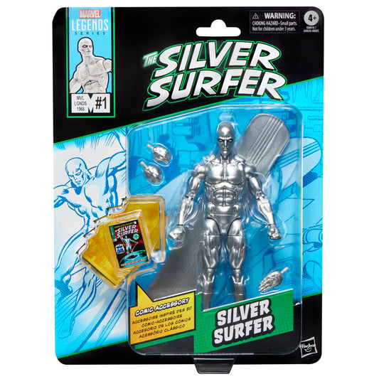 Imagen 1 - Figura Estela Plateada The Silver Surfer Marvel Legends Series 15Cm