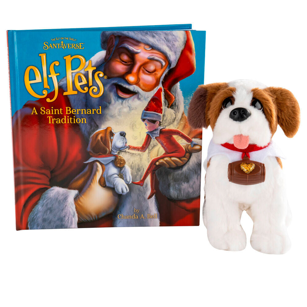 Imagen 1 - Set Cuento + Peluche Perro San Bernando Elf Pets Español