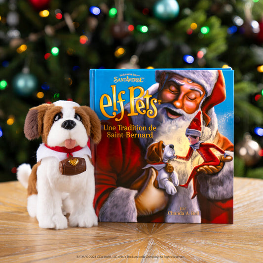 Imagen 2 - Set Cuento + Peluche Perro San Bernando Elf Pets Español