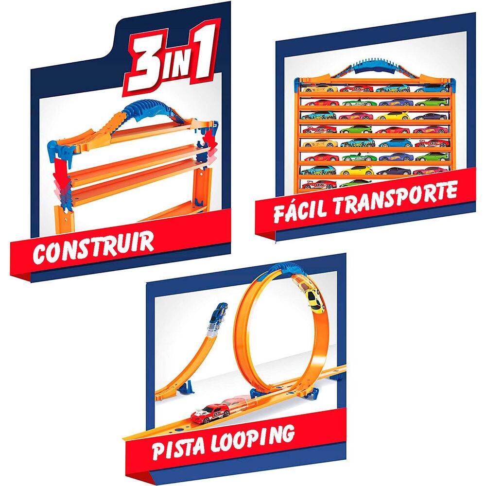 Imagen 2 - Maletin Portacoches 3 En 1 Hot Wheels