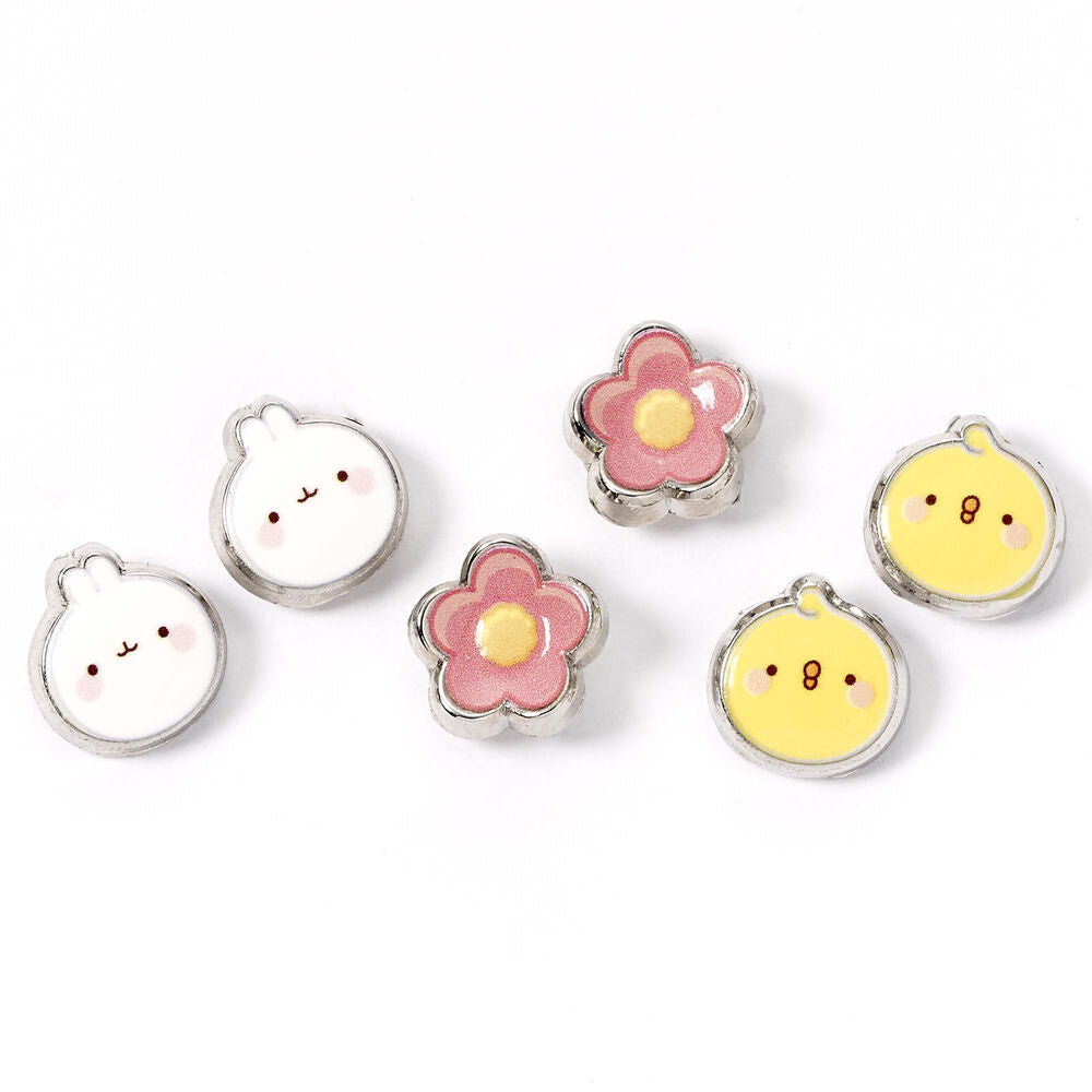 Imagen 2 - Blister 3 Pares De Pendientes Molang