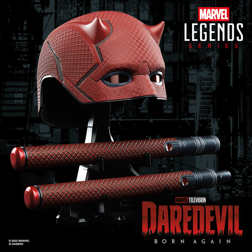 Imagen 4 - Replica Mascara + Baston De Combate Born Again Daredevil Marvel Legends Series
