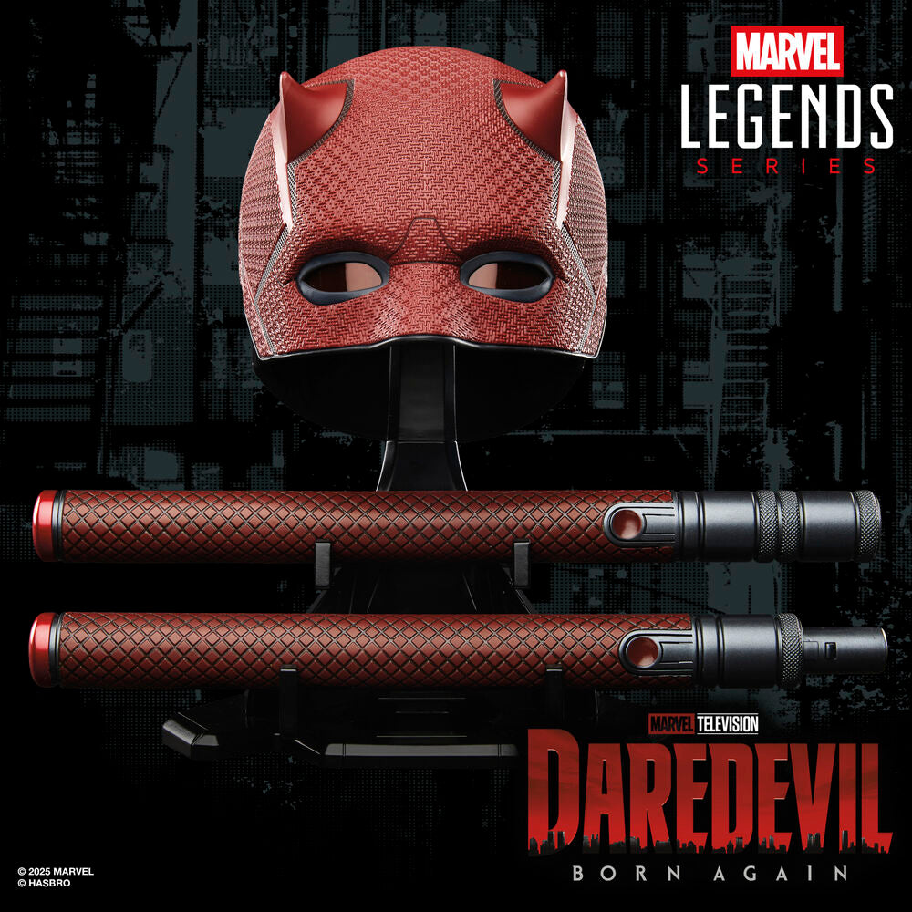 Imagen 5 - Replica Mascara + Baston De Combate Born Again Daredevil Marvel Legends Series