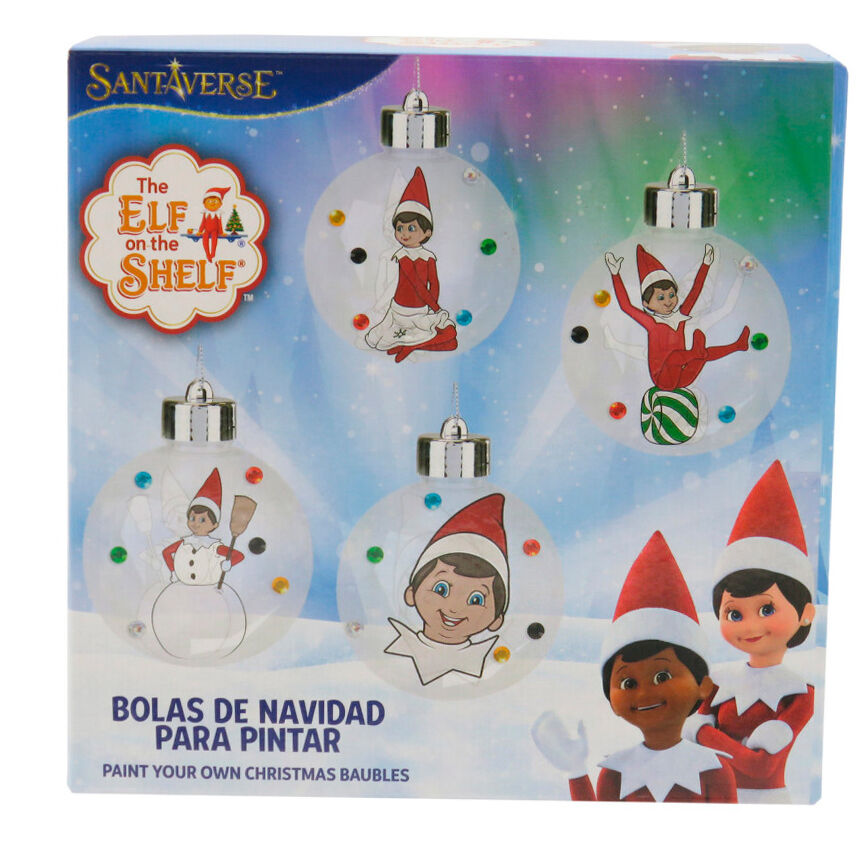 Imagen 1 - Bolas De Navidad Para Pintar The Elf On The Shelf