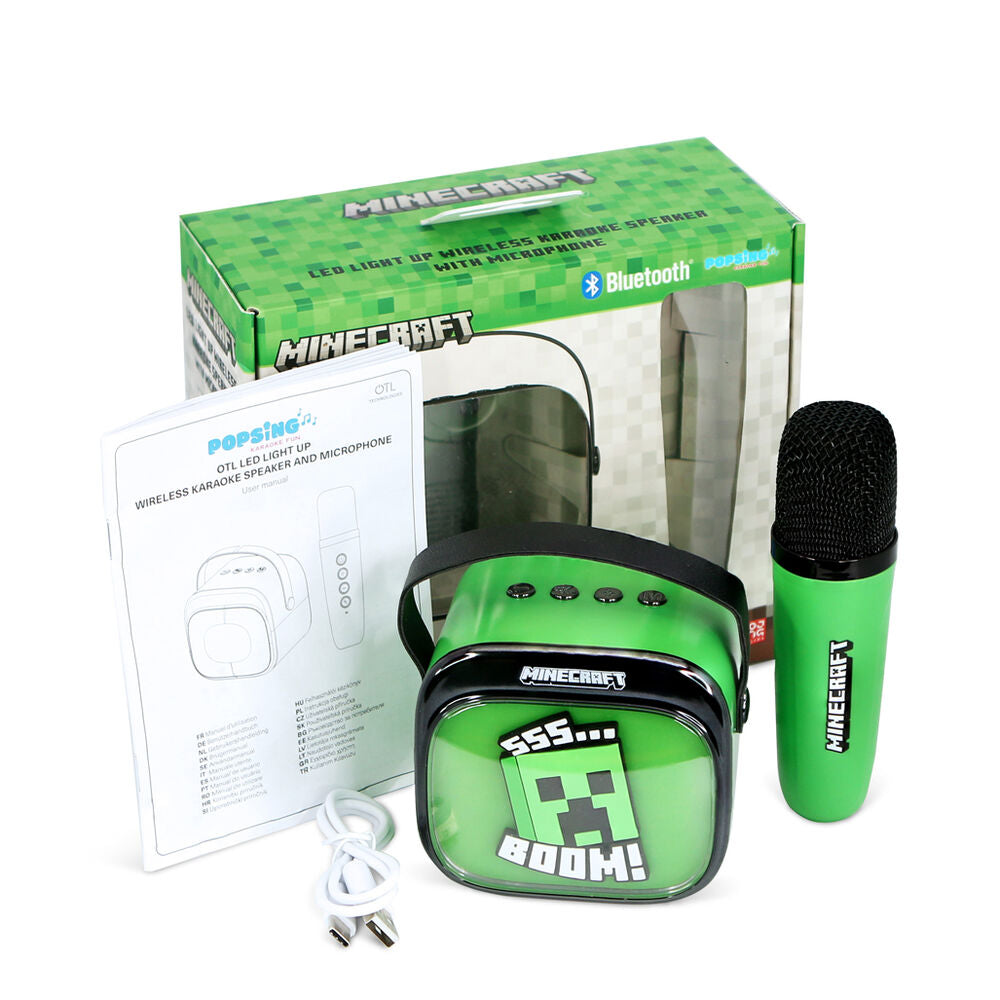 Imagen 9 - Altavoz Y Micro Karaoke Led Minecraft
