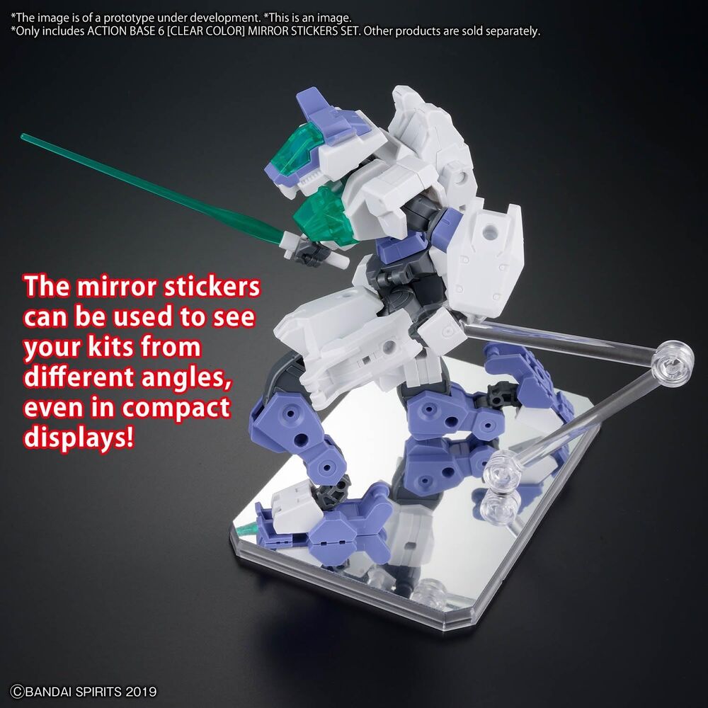 Imagen 6 - Base Exhibicion Action Base 6 Transparente Con Pegatinas Espejo