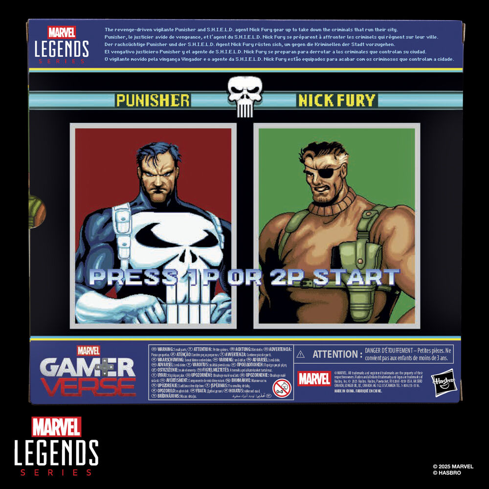 Imagen 11 - Blister 2 Figuras Punisher & Nick Fury The Punisher Gamerverse Marvel Legends Series 15Cm