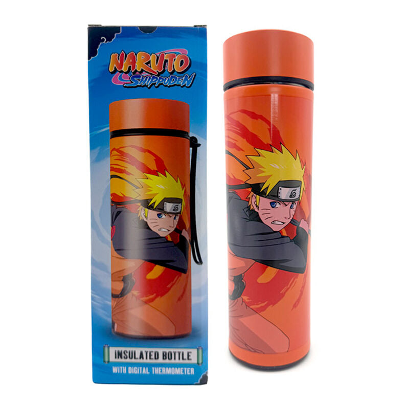 Imagen 1 - Botella Acero Inoxidable Termo Naruto Shippuden Termometro 450Ml