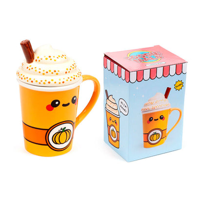 Imagen 5 - Taza Con Tapa De Calabaza Foodiemals Latte 325Ml