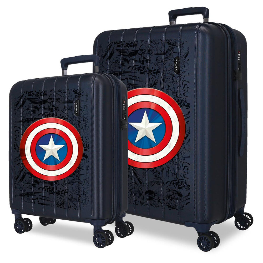 Imagen 1 - Set 2 Maletas Trolley Abs Hero Capitan America Marvel 55/65Cm