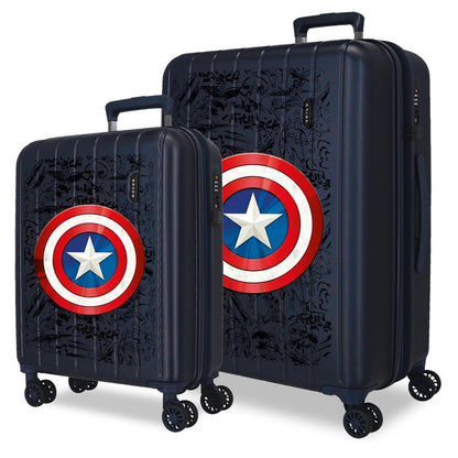 Imagen 1 - Set 2 Maletas Trolley Abs Hero Capitan America Marvel 55/65Cm