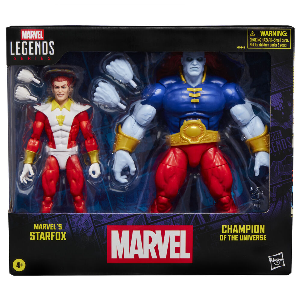Imagen 1 - Blister 2 Figuras Starfox & Champion Of The Universe Marvel Legends Series 15Cm