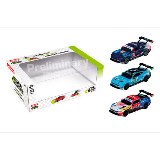 Imagen 1 - Blister 3 Coches Ford Mustang Gt3 Pull Back