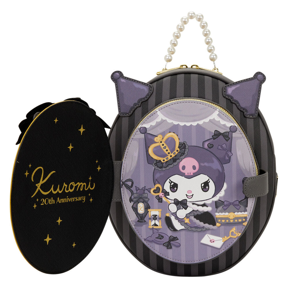 Imagen 2 - Mochila 20Th Anniversary Kuromi Hello Kitty Loungefly 28Cm