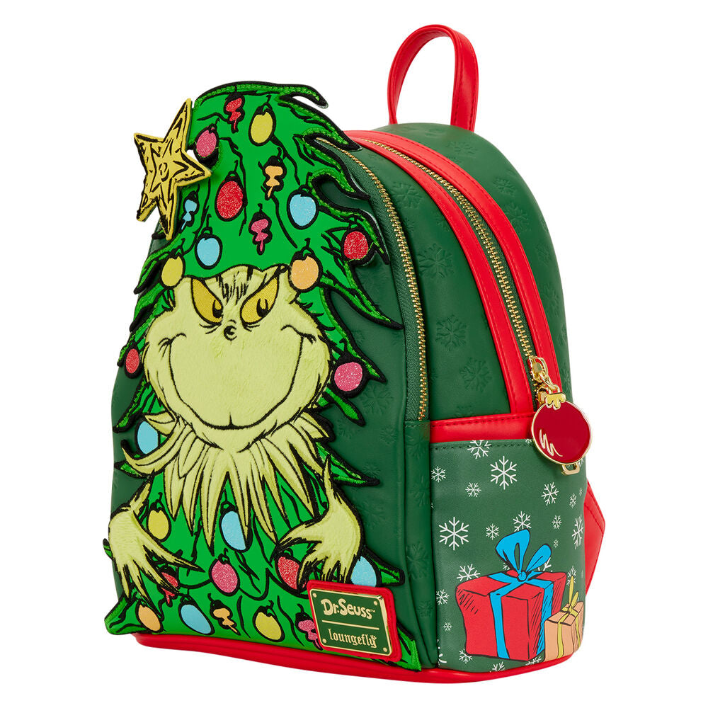 Imagen 3 - Mochila Dr. Seuss Holiday El Grinch Loungefly 26Cm