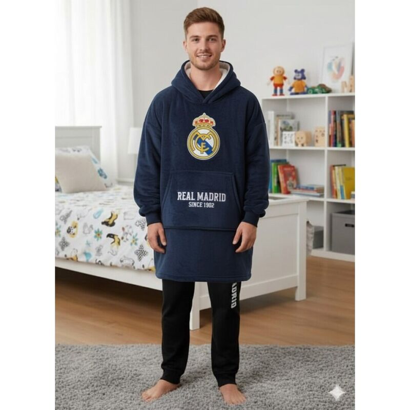 Imagen 2 - Bata Sudadera Oversize Real Madrid Adulto
