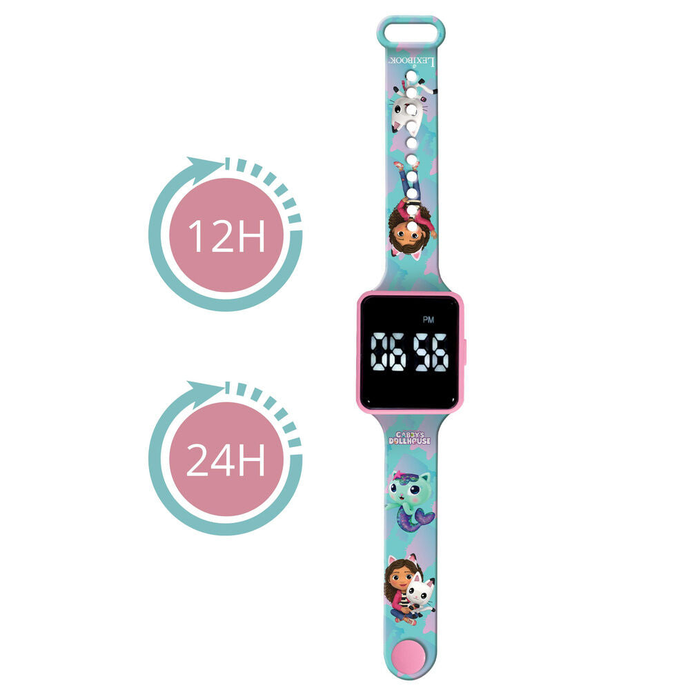 Imagen 1 - Reloj Digital Led La Casa De Muñecas De Gabby