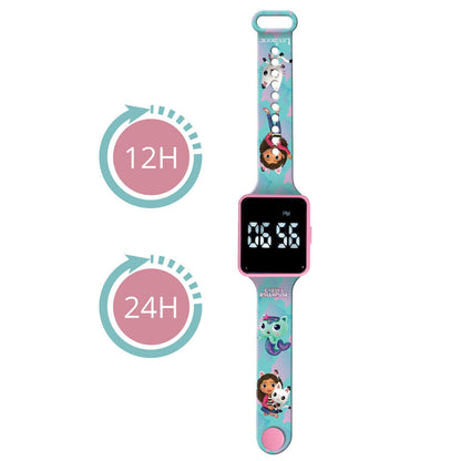 Imagen 1 - Reloj Digital Led La Casa De Muñecas De Gabby