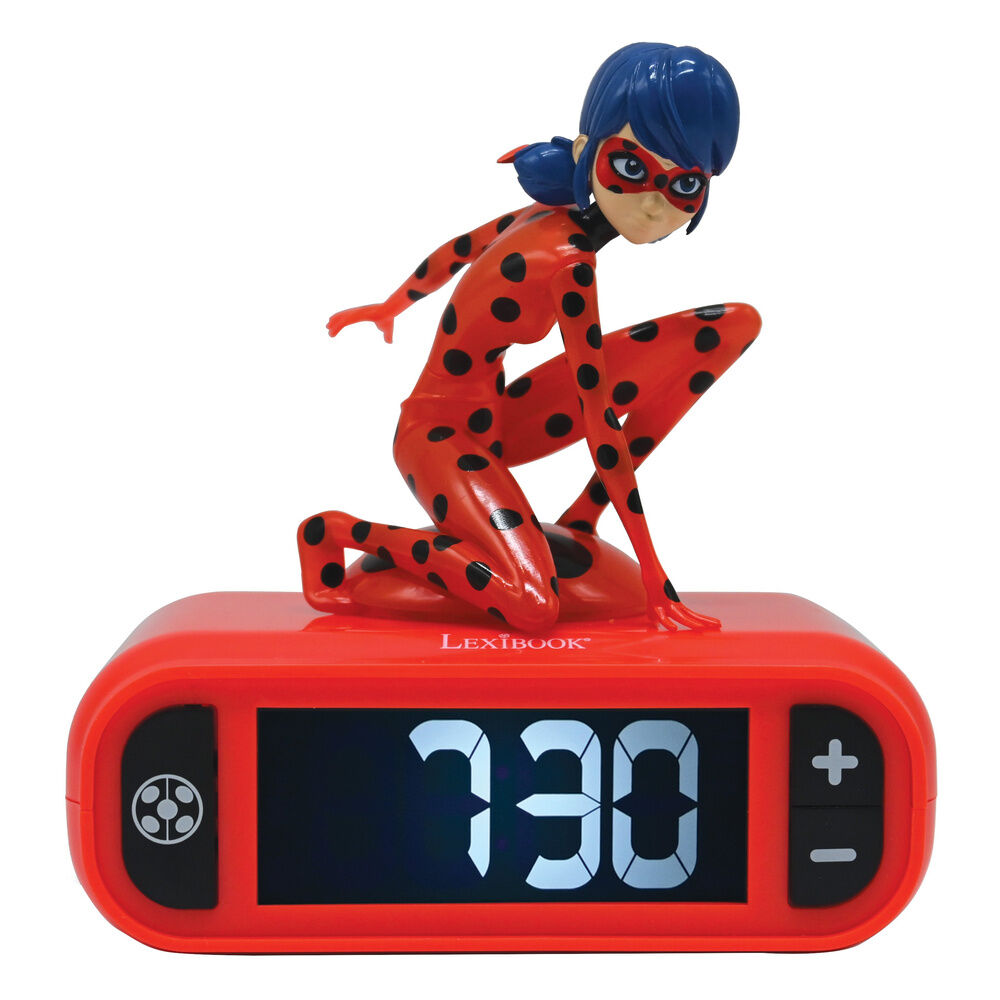 Imagen 1 - Reloj Despertador Luz Nocturna 3D Prodigiosa Lady Bug