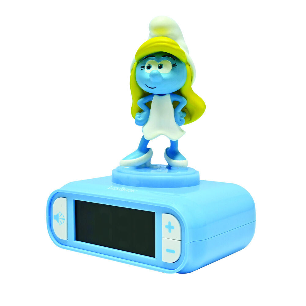 Imagen 2 - Reloj Despertador Luz Nocturna 3D Pitufina Los Pitufos