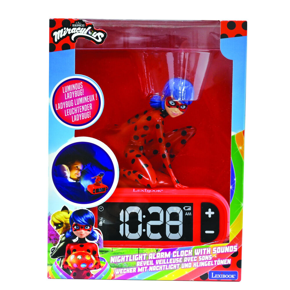 Imagen 3 - Reloj Despertador Luz Nocturna 3D Prodigiosa Lady Bug